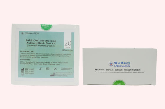 Zestaw testowy przeciwciał neutralizujących OEM ODM COVID-19 20 testów w pudełku
