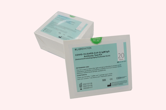 IVD Cassette CoV-19 IgG IgM Antibody Test Kit Temperatura przechowywania od 2C do 30C