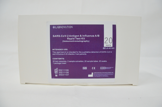 Zestaw testowy CE SARS-CoV-2 Antigen Influenza A B Wysoka dokładność