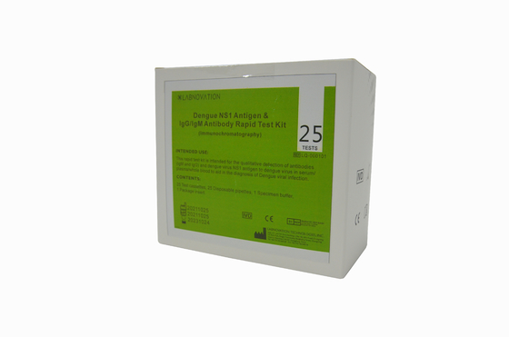 ISO13485 25 testów Zestaw testowy przeciwciał antygenowych denga dla NS1 IgM IgG